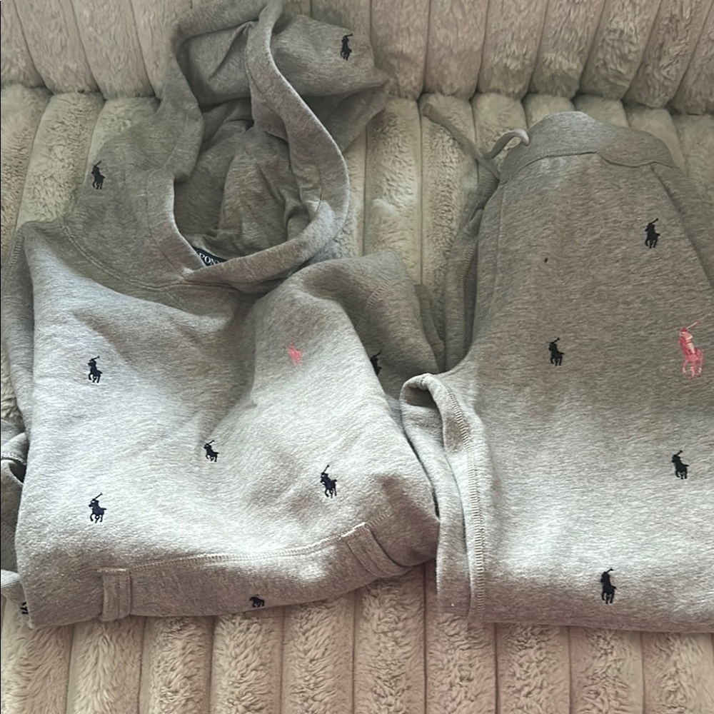 Polo by Ralph Lauren Gray Hoodie and Sweatpants Set